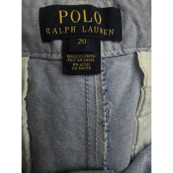Polo Ralph Lauren Boys Blue Shorts Size 20 Chambray 11" Inseam - Picture 5 of 7